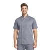Bluza kucharska szara na napy elastyczna krótki rękaw roz.3XL – bluza kucharska – odzież gastronomiczna